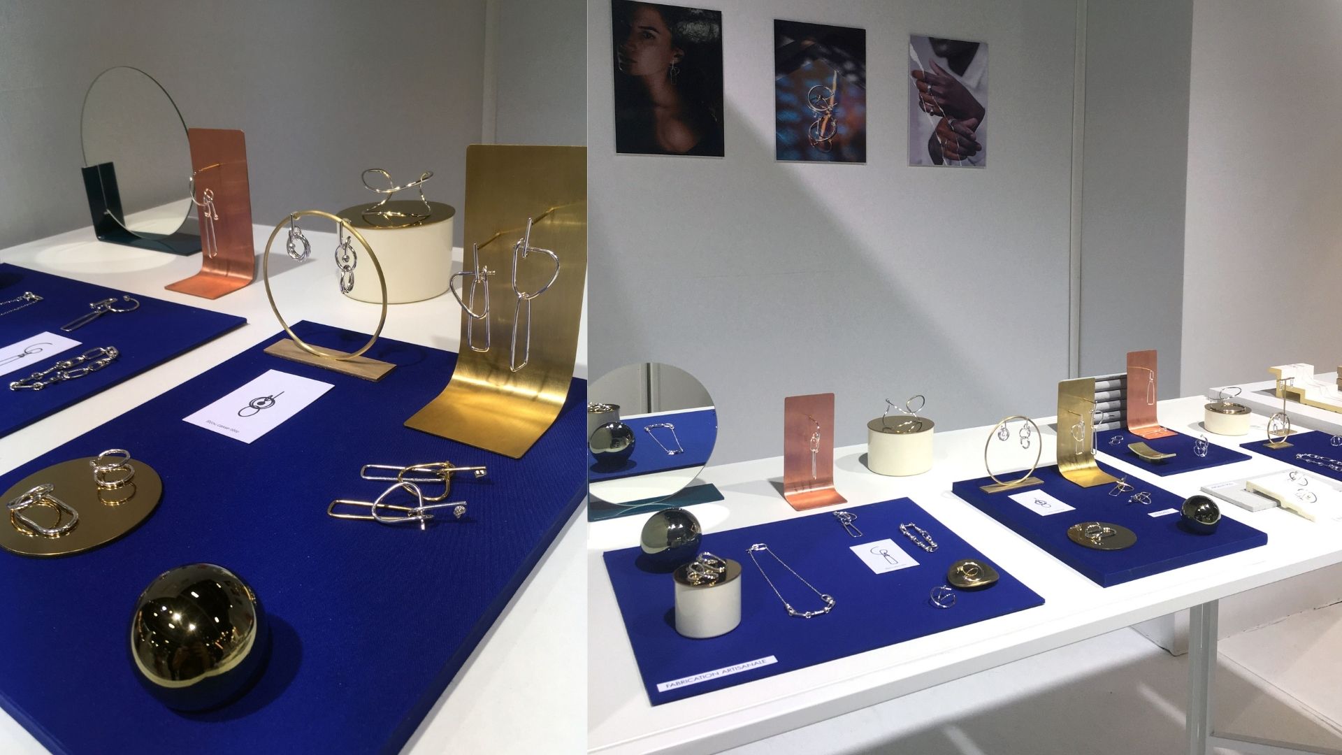 photos des créations de la marque de bijoux KERABAN joaillerie au salon BIJORHCA
