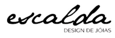 Logo noir sur fond blanc de la marque de bijoux Escalda Design