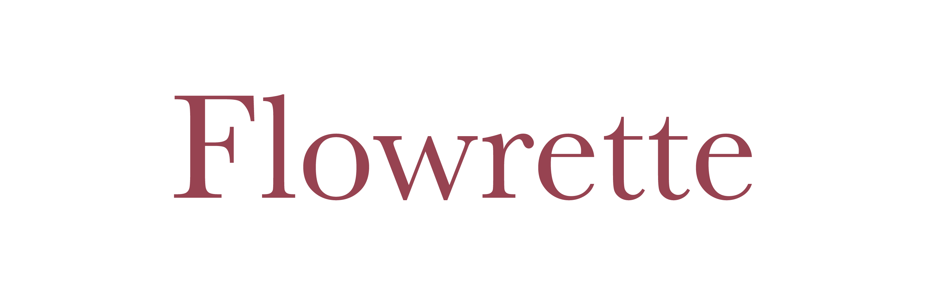 Logo rouge foncé de la marque Flowrette