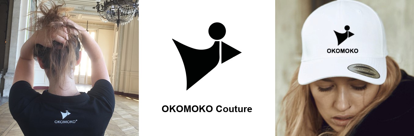 T-shirt et casquette noir et blanc de la marque de prêt-à-porter OKOMOKO