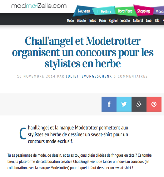 article MADMOIZELLE